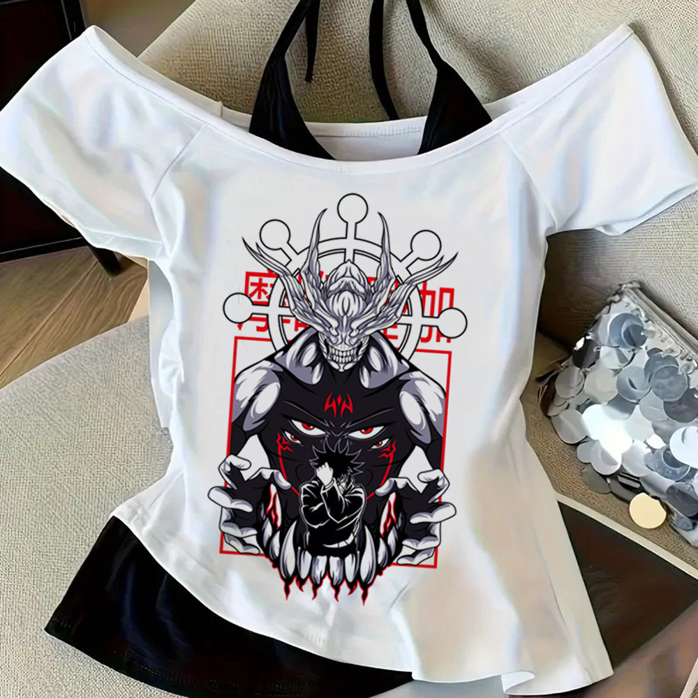 Vintage Fashion For Sale - Jujutsu Kaisen Gojo crop top women