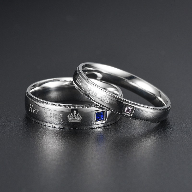 Vintage Fashion Rings For Women - Simple Couple Titanium Steel Ring Shining