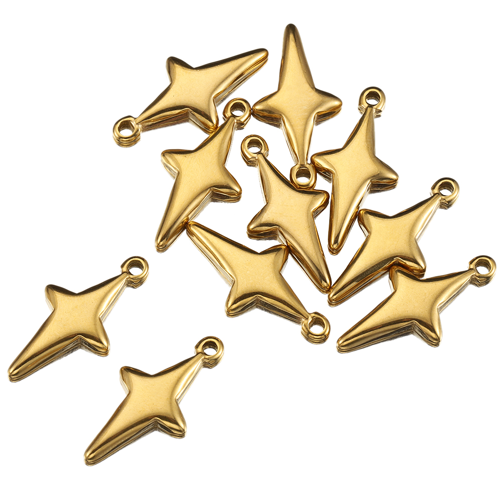 Vintage Fashion Earrings - 5 Pieces Stainless Steel Vintage Star