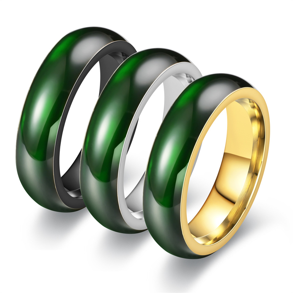 Vintage Fashion Rings For Women - Fashion Vintage Artificial Green Jade Stainless