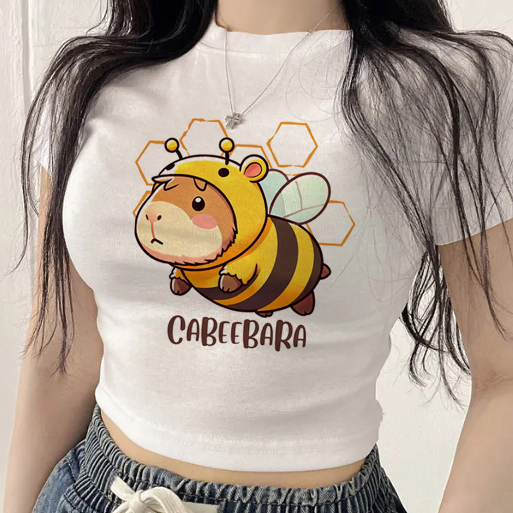 Vintage Fashion For Sale - Capybara crop top girl korean fashion
