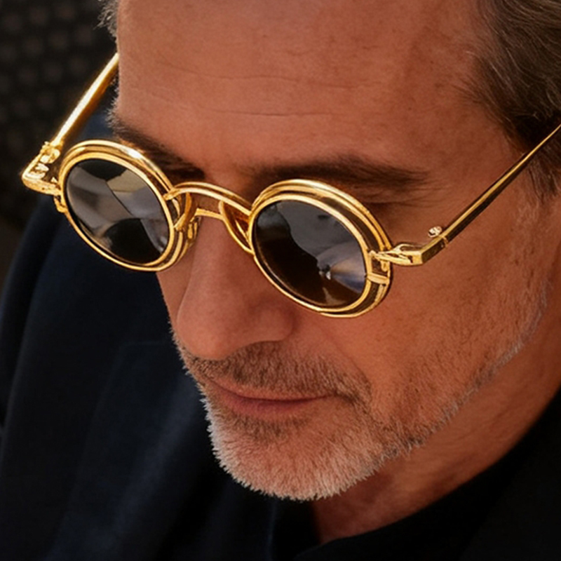 Vintage Fashion Vogue - Metal Rotundity Punk Sunglasses Female Vogue