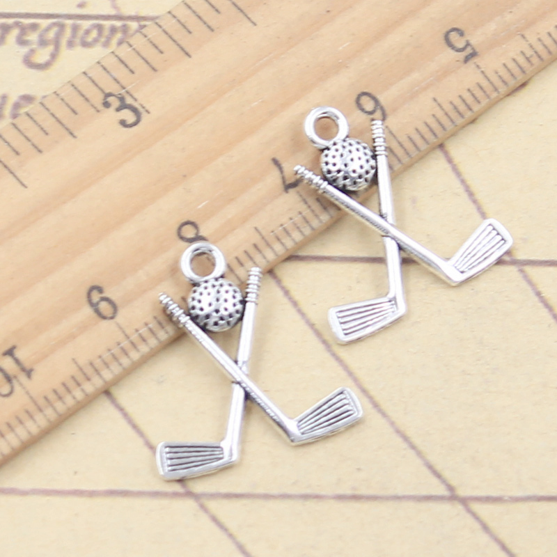 Vintage Fashion Club Photos - 20pcs Charms Hockey Stick Club 20x18mm