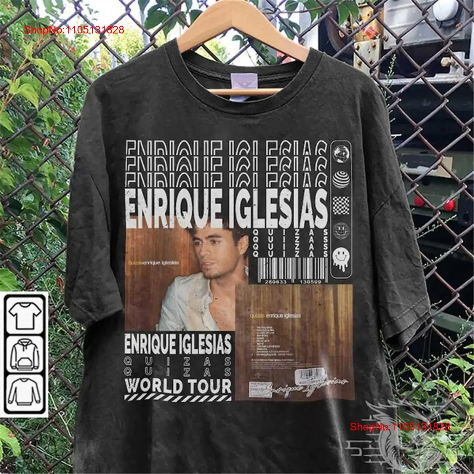Vintage Fashion Quiz - Enrique Iglesias Music T Shirt Y2K