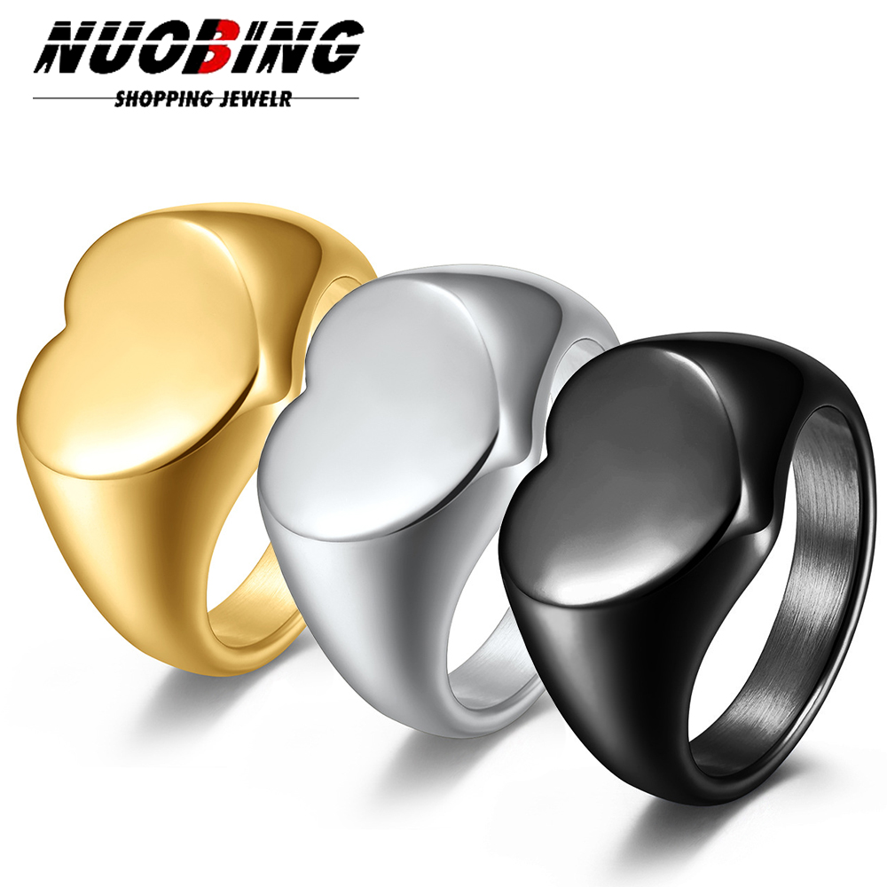 Vintage Fashion Rings For Women - Customized Women Signet Ring Cute Heart