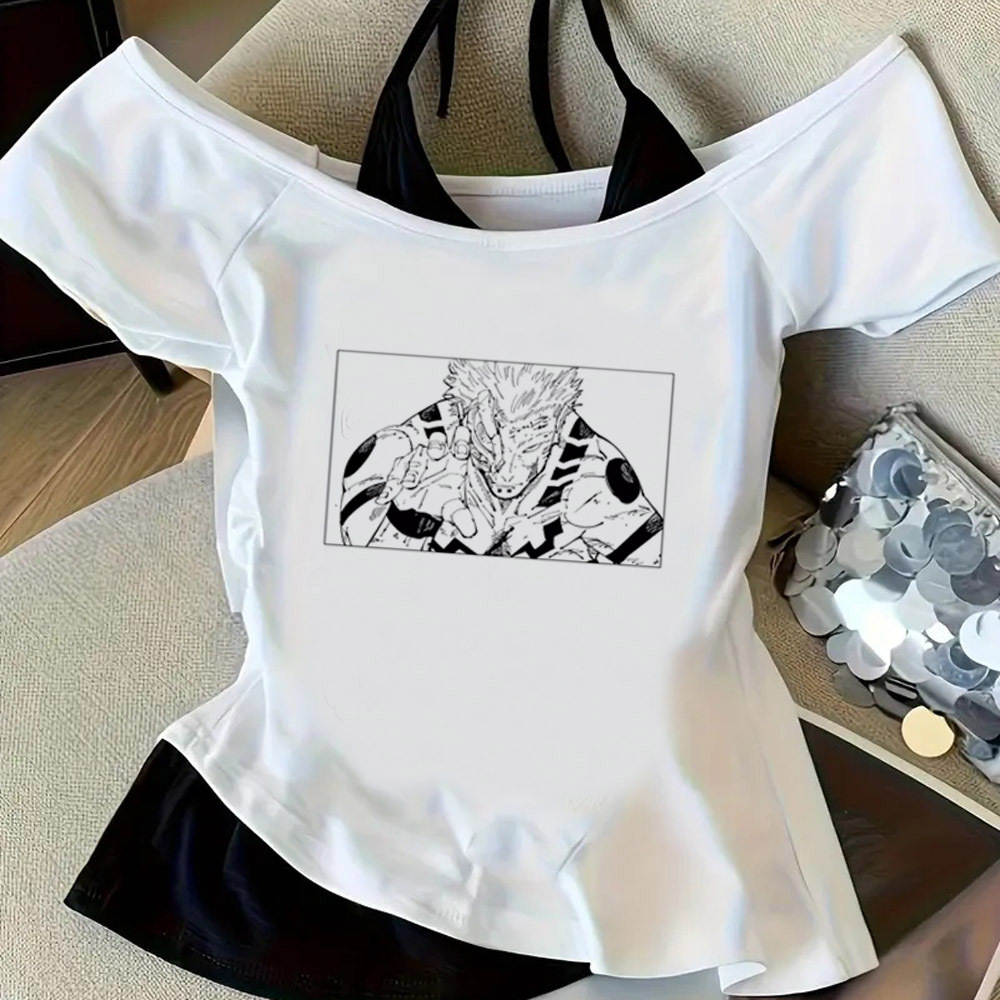 Jujutsu Kaisen Gojo crop top w - Vintage Fashion For Sale review and price