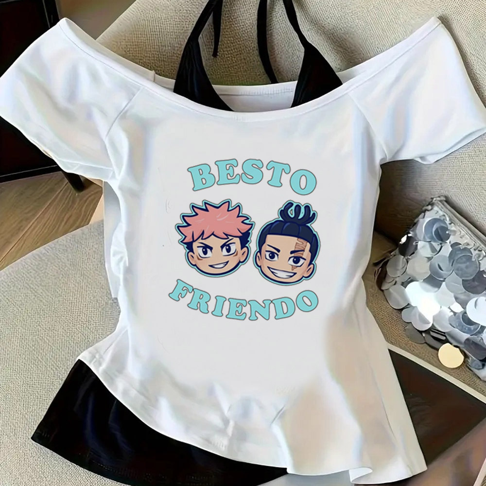 Jujutsu Kaisen Gojo crop top w - Vintage Fashion For Sale review and price