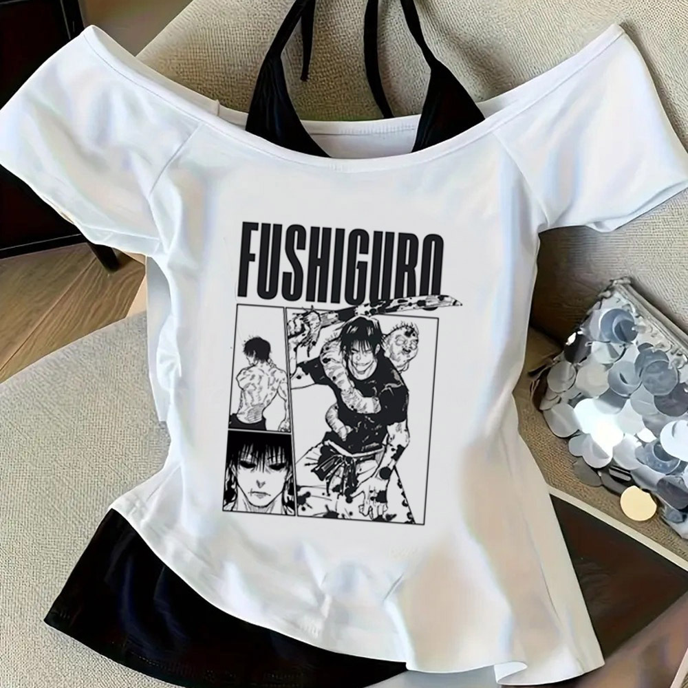 Jujutsu Kaisen Gojo crop top w - Vintage Fashion For Sale review and price