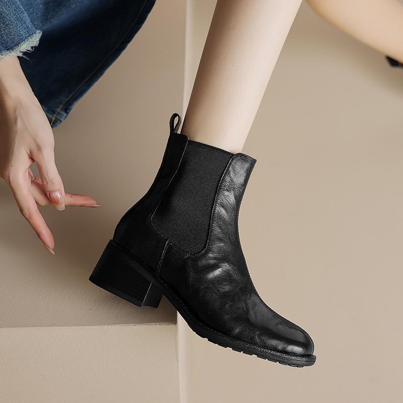 Cow Skin Vintage Thick Heels M - Vintage Fashion Rome review and price