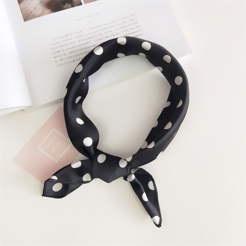 50cm Dot Printed Square Scarf  - Vintage Fashion Rings For Women review and price