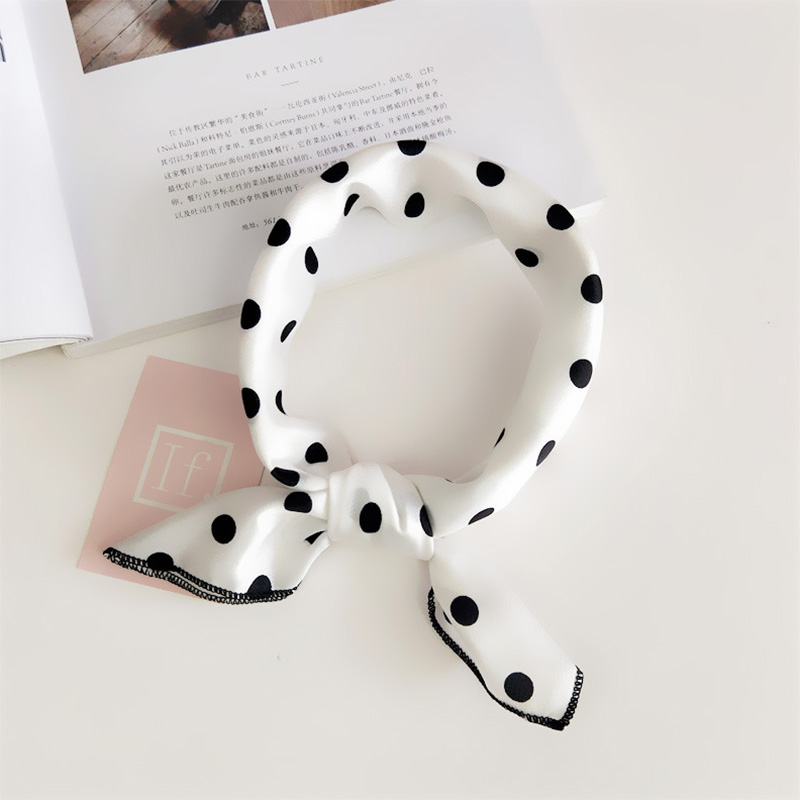 50cm Dot Printed Square Scarf  - Vintage Fashion Rings For Women review and price