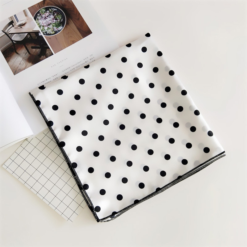 50cm Dot Printed Square Scarf  - Vintage Fashion Rings For Women review and price