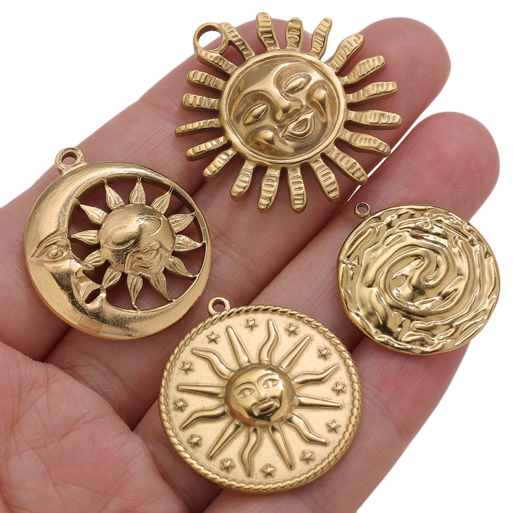 5pcs PVD Gold Charms Stainless - Vintage Fashion Earrings review and price