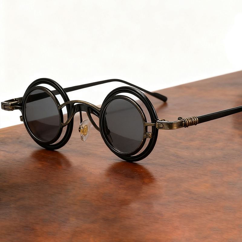 Metal Rotundity Punk Sunglasse - Vintage Fashion Vogue review and price