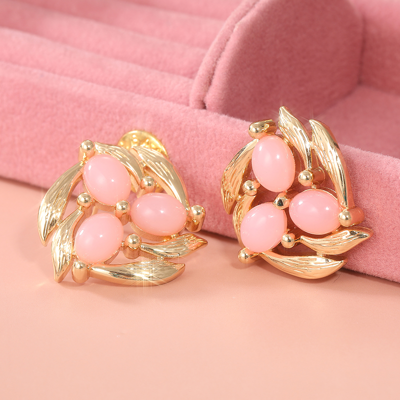 Vintage Inlay Pink Stone Flowe - Vintage Fashion Vogue review and price